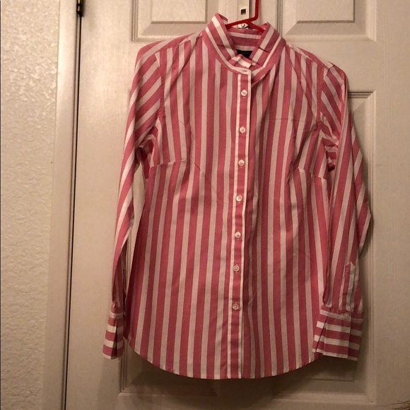 Banana Republic Button up pink and white stripes. - Picture 1 of 5